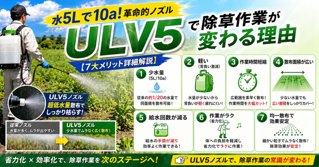 【７大メリット詳細解説】ULV5で除草作業が変わる理由
