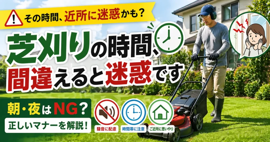 草刈りの時間帯と曜日マナー完全ガイド｜近隣トラブルを防ぐプロの常識
